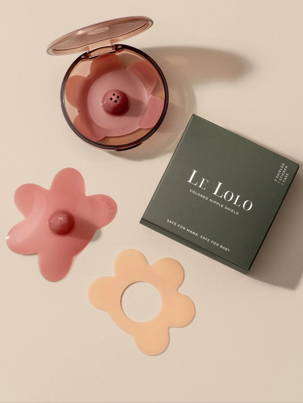 Le Lolo Silicone Nipple Shields - Mauve (20mm) - NWOT
